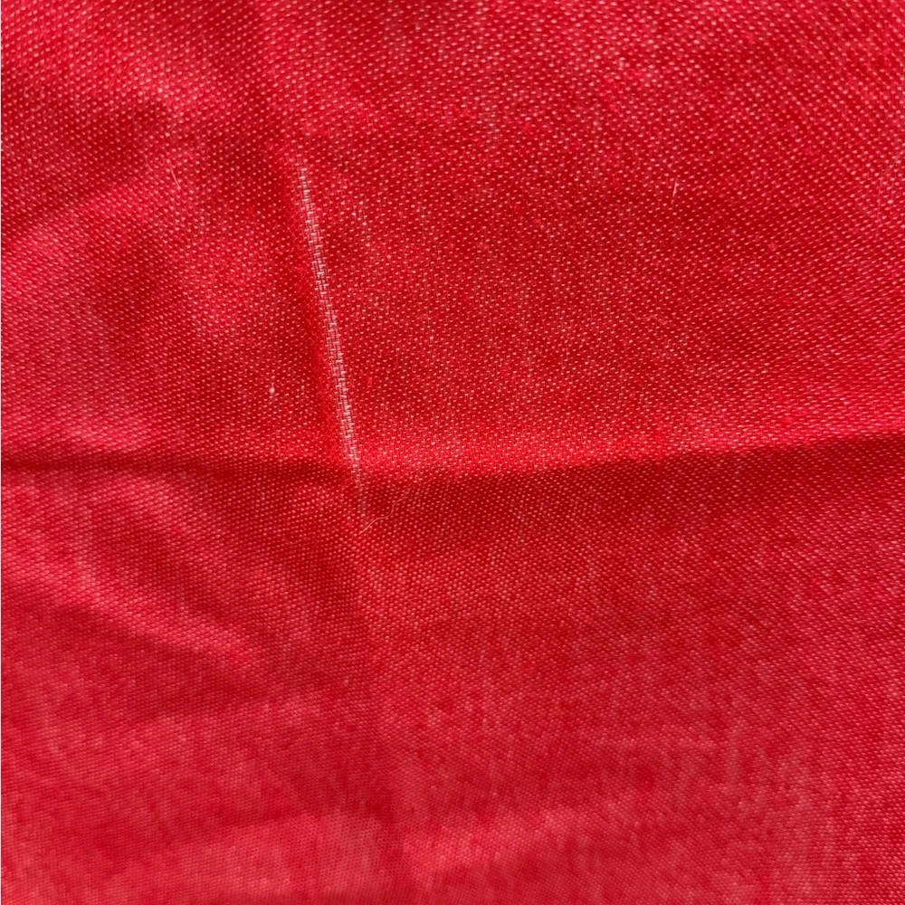 Sam Well Reversible Pashmina Scarf Red and White Patterned 100% Cashmere - Picture 9 of 9